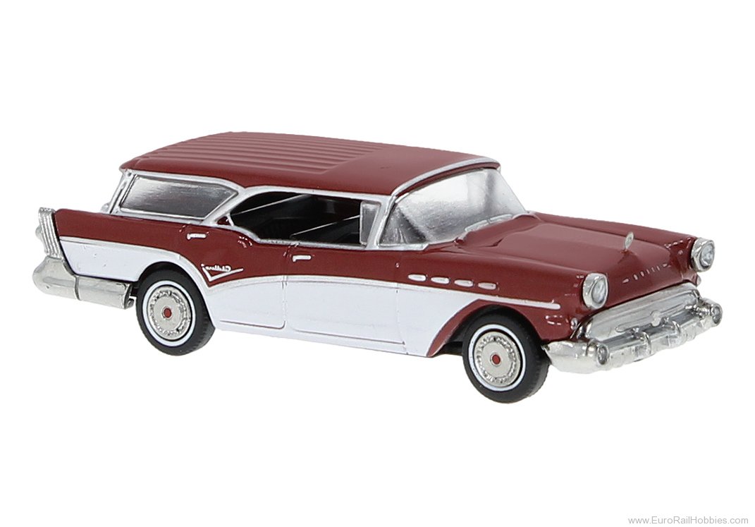 Brekina 18181 Brekina Buick Century Station Wagon Red Metal