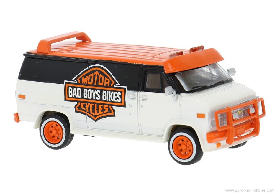 Brekina 18260 Brekina, Chevrolet C20, 1983, Bad Boys Bikes,