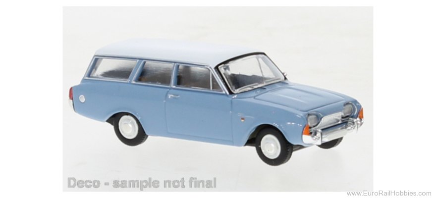 Brekina 19475 Brekina, Ford Taunus P3 Turnier, Light Blue/W