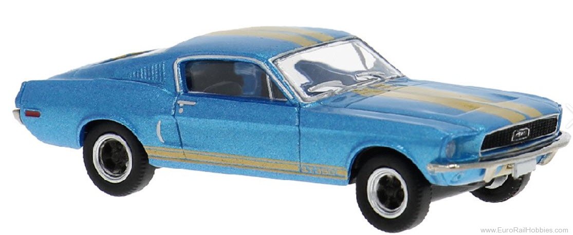 Brekina 19610 Brekina Ford Mustang Shleby GT 350 Blue Metal