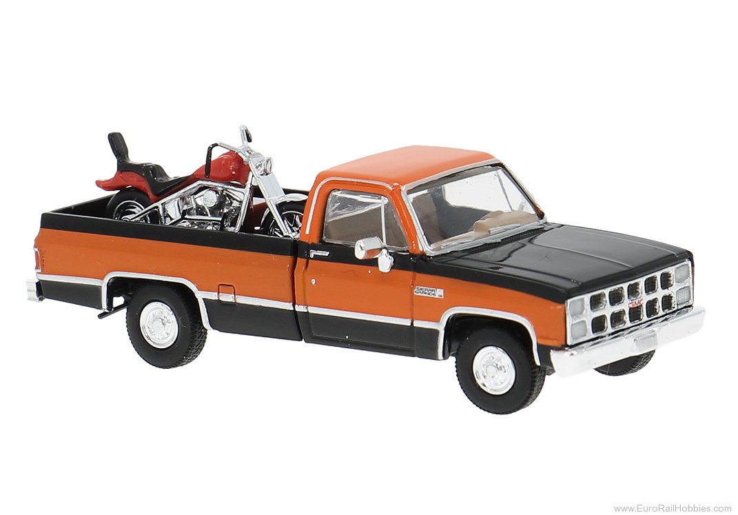 Brekina 19662 Brekina, GMC Sierra Grande, Black/Orange