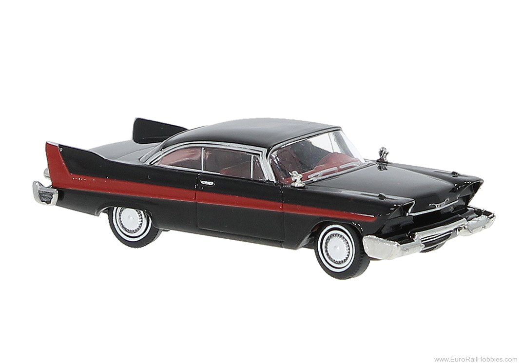 Brekina 19682 Brekina, Plymouth Fury, Black/Red, 1958, 
