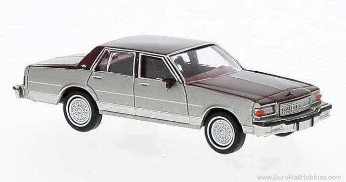 Brekina 19708 Brekina, Chevrolet Caprice, Silver/Dark Red, 
