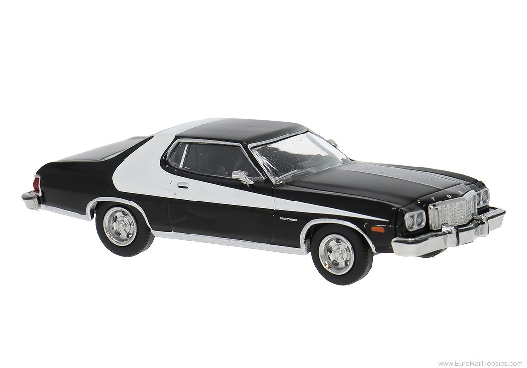 Brekina 19735 Brekina, Ford Gran Torino, Black/White, 1976,