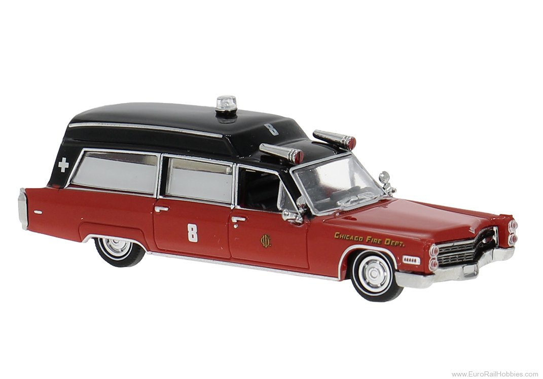 Brekina 19780 Brekina, Cadillac Meteor Ambulance, Chicago F