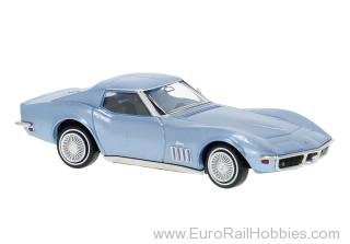 Brekina 19990 Brekina, Chevrolet Corvette C3, Blue, 1967,  