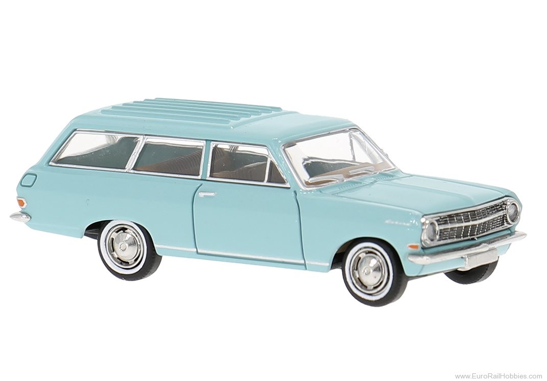 Brekina 20471 Brekina, Opel Rekord A Caravan, Light Turquoi