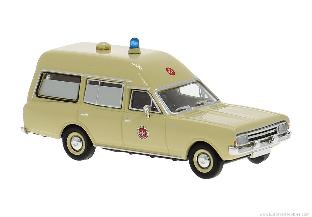 Brekina 20672 Brekina, Opel Rekord C KTW, 1968, Johanniter 