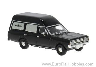 Brekina 20677 Brekina, Opel Rekord C Bestattungswagen, Blac
