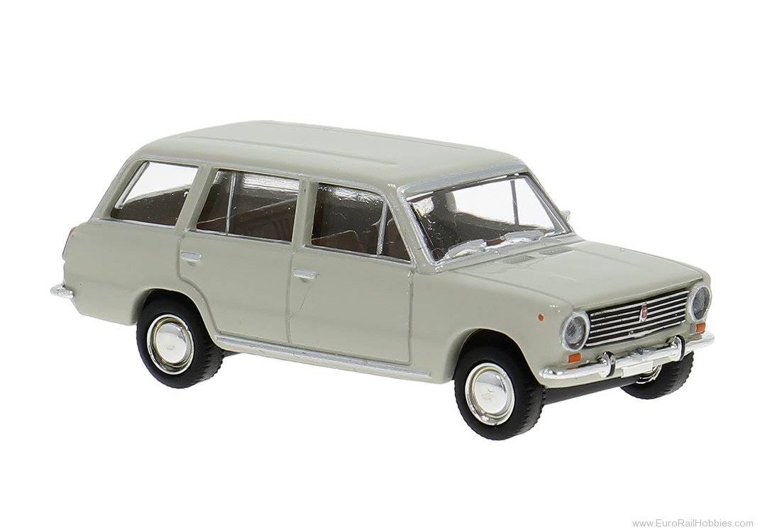 Brekina 22429 Brekina, Fiat 124 Familiare, Gray, 1966,  