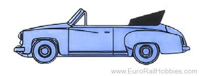 Brekina 27052 Brekina, Wartburg 311 Cabriolet, Light Blue, 