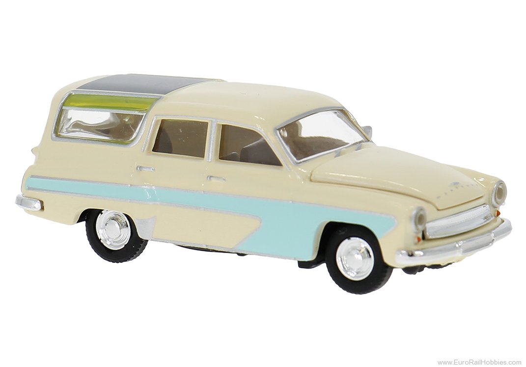 Brekina 27124 Brekina, Wartburg 311 Camping, Light Beige/Li