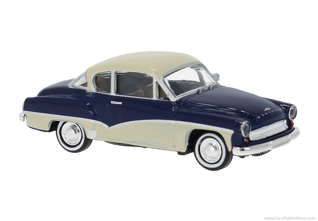 Brekina 27160 Brekina, Wartburg 311 Coupe, Dark Blue/Light 