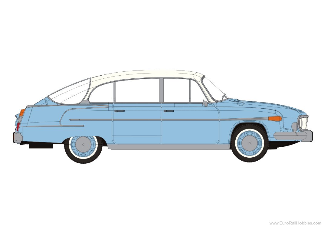 Brekina 27327 Brekina, Tatra 603-2, Light Blue/White, 1963,