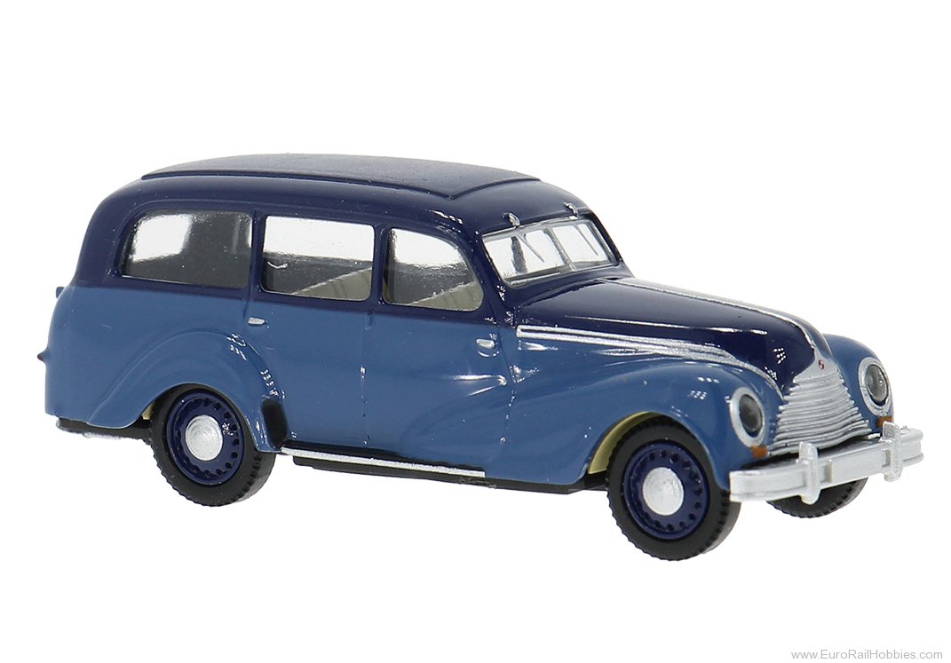 Brekina 27357 Brekina, EMW 340 Kombi, Dark Blue/Blue, 1950,