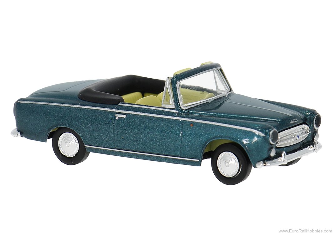 Brekina 29160 Brekina, Peugeot 403 Cabriolet, Green, 1956, 