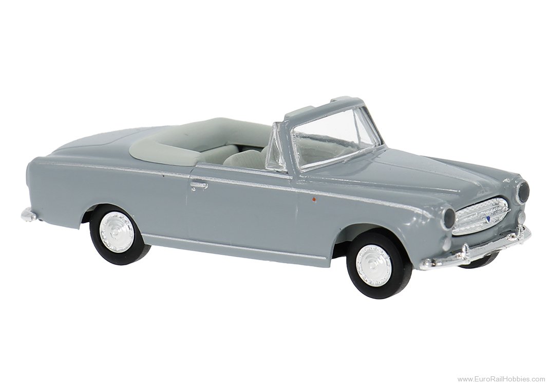 Brekina 29161 Brekina, Peugeot 403 Cabriolet, Gray, 1956,  