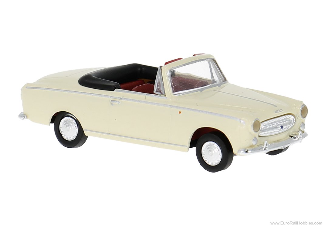 Brekina 29163 Brekina, Peugeot 403 Cabriolet, White, 1956, 