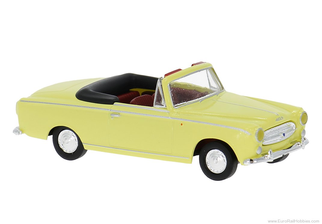 Brekina 29164 Brekina, Peugeot 403 Cabriolet, Light Yellow,