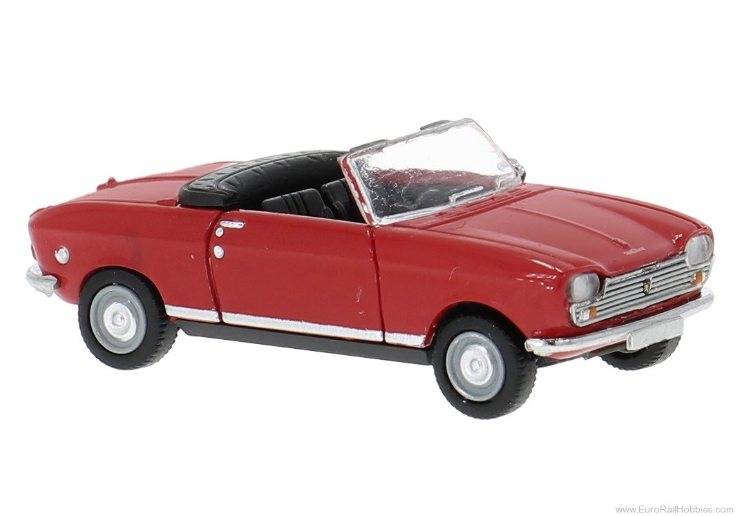 Brekina 29175 Brekina, Peugeot 204 Cabriolet, Red, 1967,  