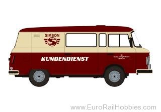 Brekina 30229 Brekina, Barkas B 1000 Halbbus, 1980, Simson 