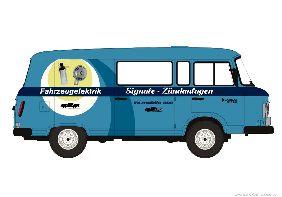 Brekina 30230 Brekina, Barkas B 1000 Halbbus, 1980, IFA Fah