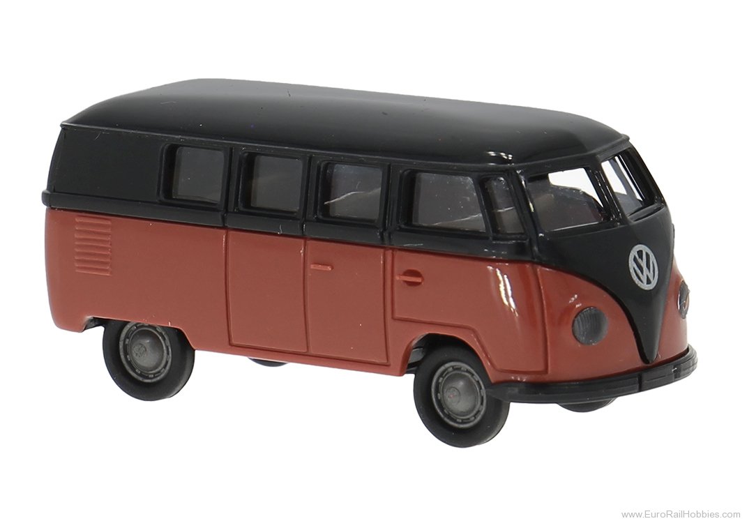Brekina 31035 Brekina, VW T1a Kombi, Black/Red, 1950,  