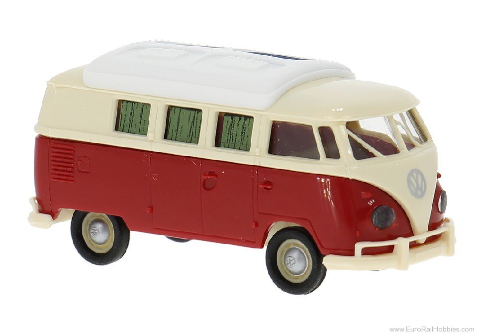 Brekina 31636 Brekina, VW T1b Camper, light Beige/red, 1960