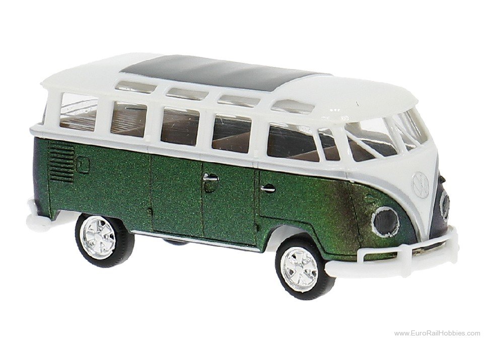Brekina 31858 Brekina, VW T1b Samba, white/dark green, 1960