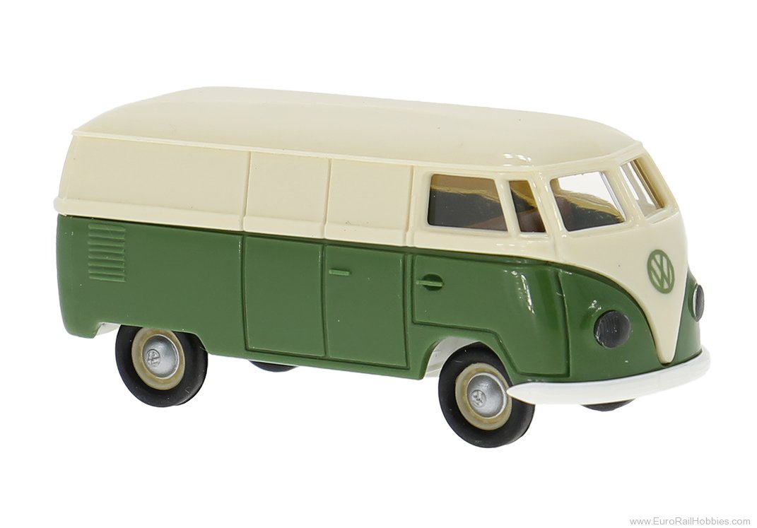 Brekina 32077 Brekina, VW T1a Kasten, Light Beige/Green, 19