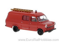 Brekina 34160 Brekina, Ford Transit, Red/Black, 1970, Feuer