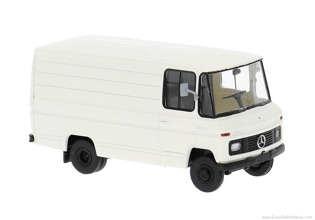 Brekina 36852 Brekina, Mercedes L 406 D Kasten, White, 1967