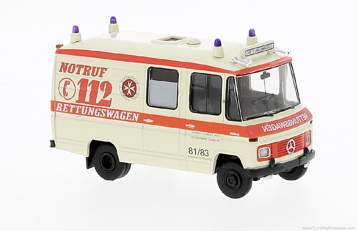 Brekina 36946 Brekina, Mercedes L 508 RTW, 1978, Johanniter
