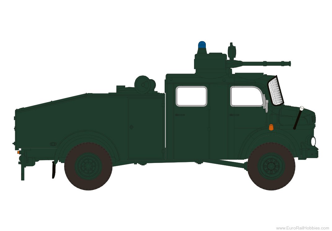 Brekina 47184 Brekina, Mercedes LA 1113 Wasserwerfer, 1966,
