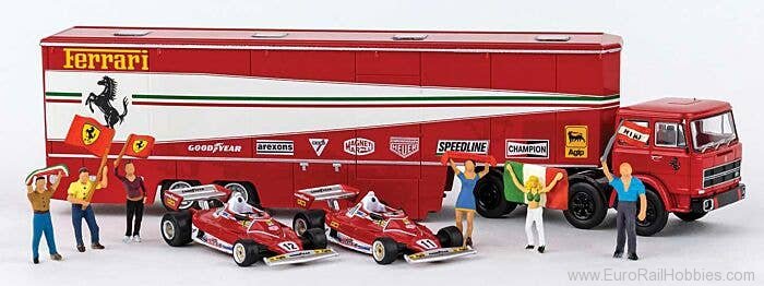 Brekina 58575 Fiat 691T Renntransporter mit 2 Formel1-Autos
