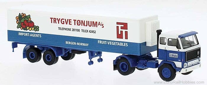 Brekina 85679 Brekina, Volvo F 89 Koffer-SZ, 1972, Langtran