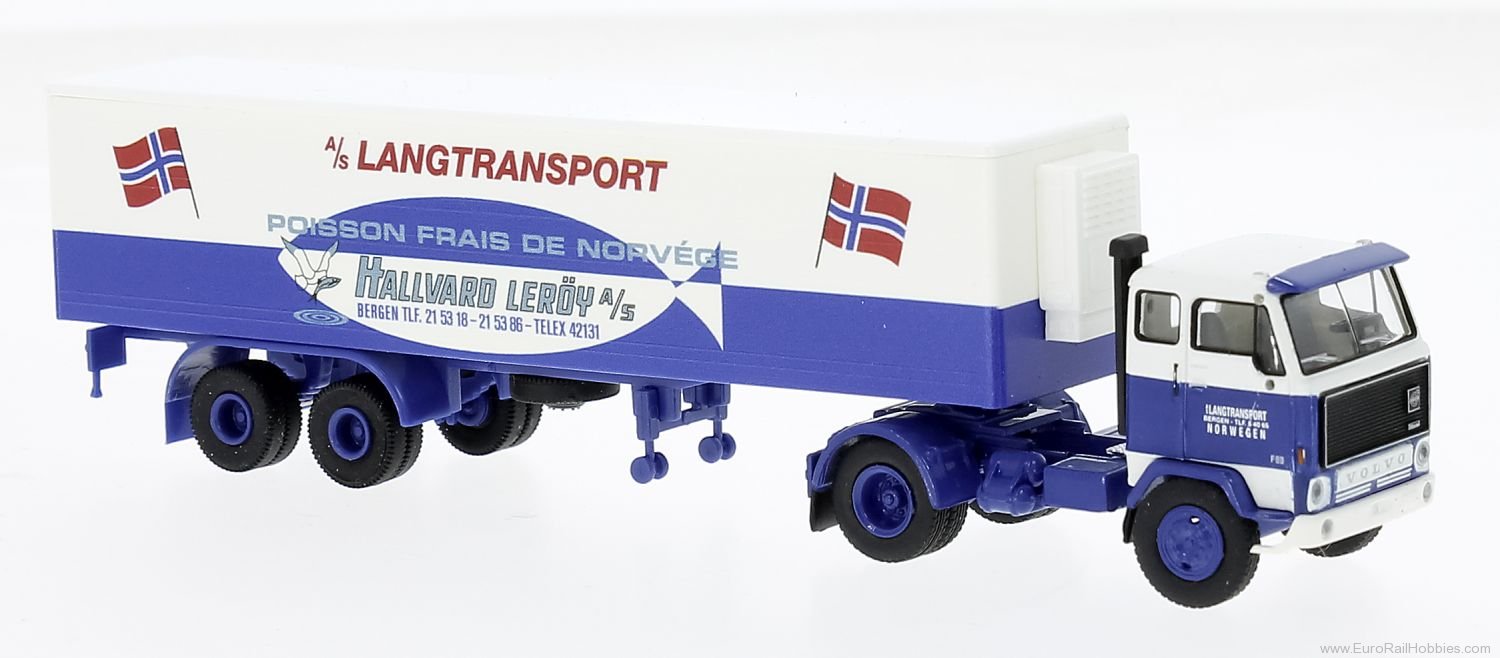Brekina 85684 Brekina, Volvo F 89 Koffer-SZ, 1972, Langtran