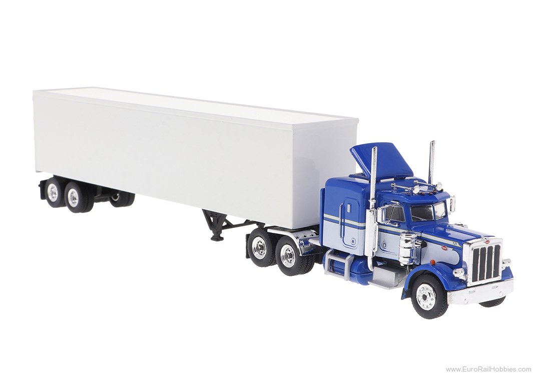 Brekina 85716 Brekina, Peterbilt 359 Koffer-SZ, Blue/White,