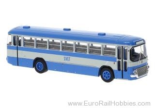 Brekina 96185 Brekina, Fiat 306/3 Interurbano, Blue/White, 