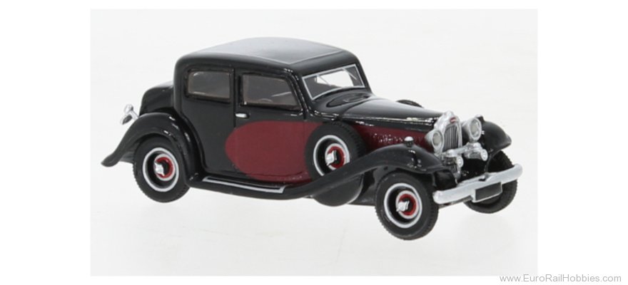 Brekina BOS87836 BoS-Models, Bugatti Typ 57 Galibier, Red/Blac