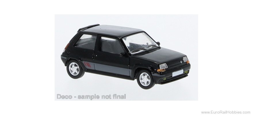 Brekina PCX870298 PCX87, Renault 5 GT Turbo, Black, 1987,  