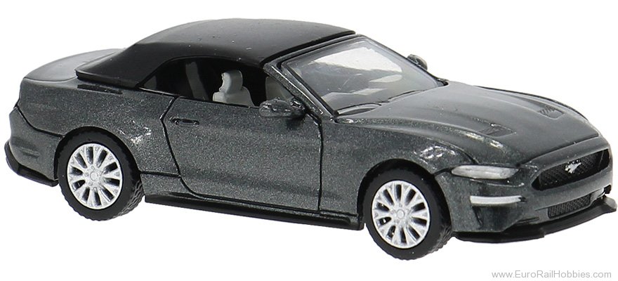 Brekina PCX870567 PCX87, Ford Mustang VI Cabriolet, Dark Gray, 