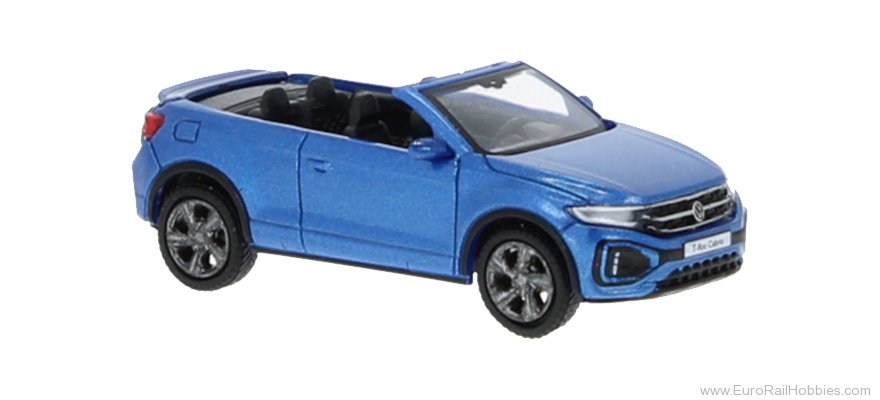 Brekina PCX870603 PCX87, VW T-Roc Cabriolet, Blue, 2022,  