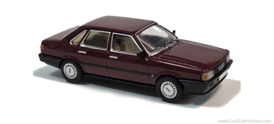 Brekina PCX870712 PCX87, Audi 80 B2 (Typ 85), Dark Red, 1984,  
