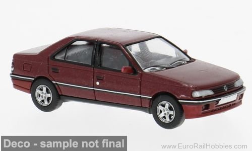 Brekina pcx870744 PCX87, Peugeot 405 Mi 16, Dark Red, 1987,  