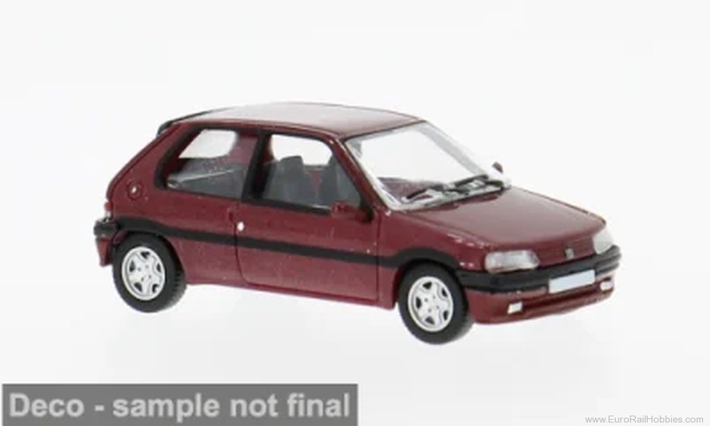 Brekina pcx870750 PCX87, Peugeot 106 XSI, Dark Red, 1991,  