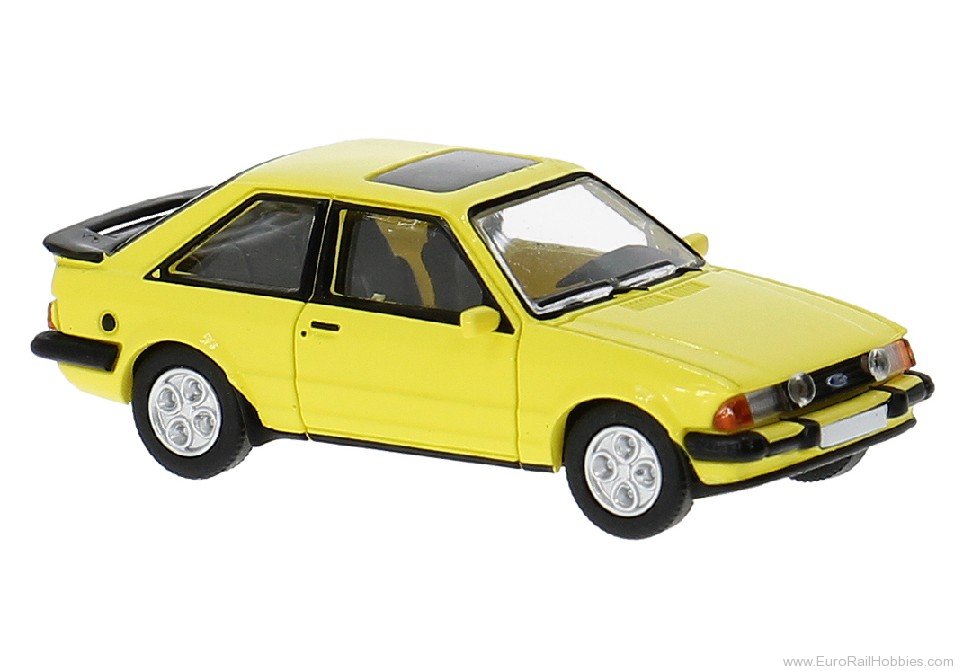 Brekina pcx870788 PCX87, Ford Escort MK III XR3i, Yellow, 1982,