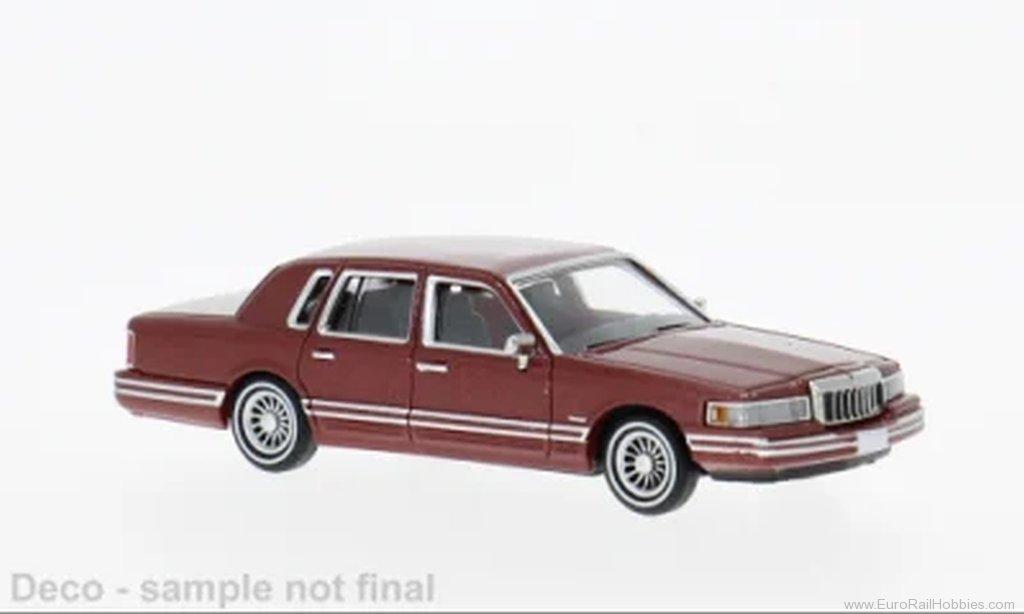 Brekina pcx870909 PCX87, Lincoln Town Car, Dark Red, 1991,  