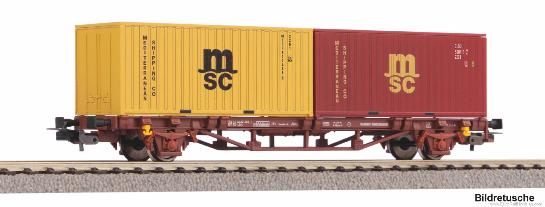 Piko 27750 FS 'MSC' 20' dual Container Car