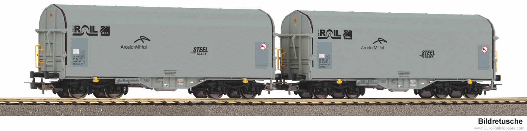 Piko 28344 2 Piece 'ATRI Rail' Sliding Tarpaulin Cars